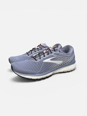 Brooks Ghost 12 Running Shoe in Granite Peacoat Peach Women's Size 9W